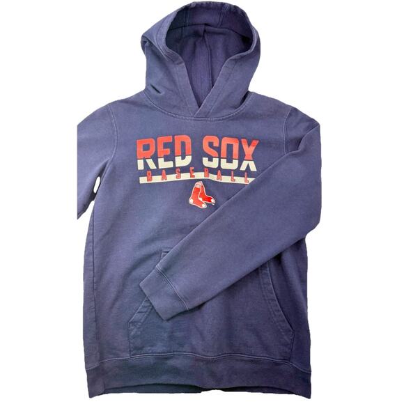 Boston Red Sox Youth Large 12/14 Navy Hoodie MLB Genuine Merchandise Pullover - Picture 1 of 7
